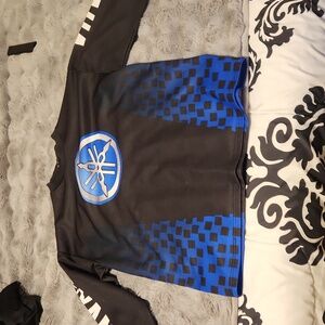 Yamaha, racing jersey, black/blue